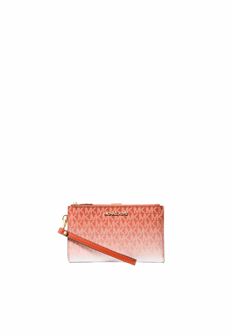 Michael Kors Jet Set Travel Ombre Large Double Zip Wristlet In Red Clay 35S5Gtvw3B