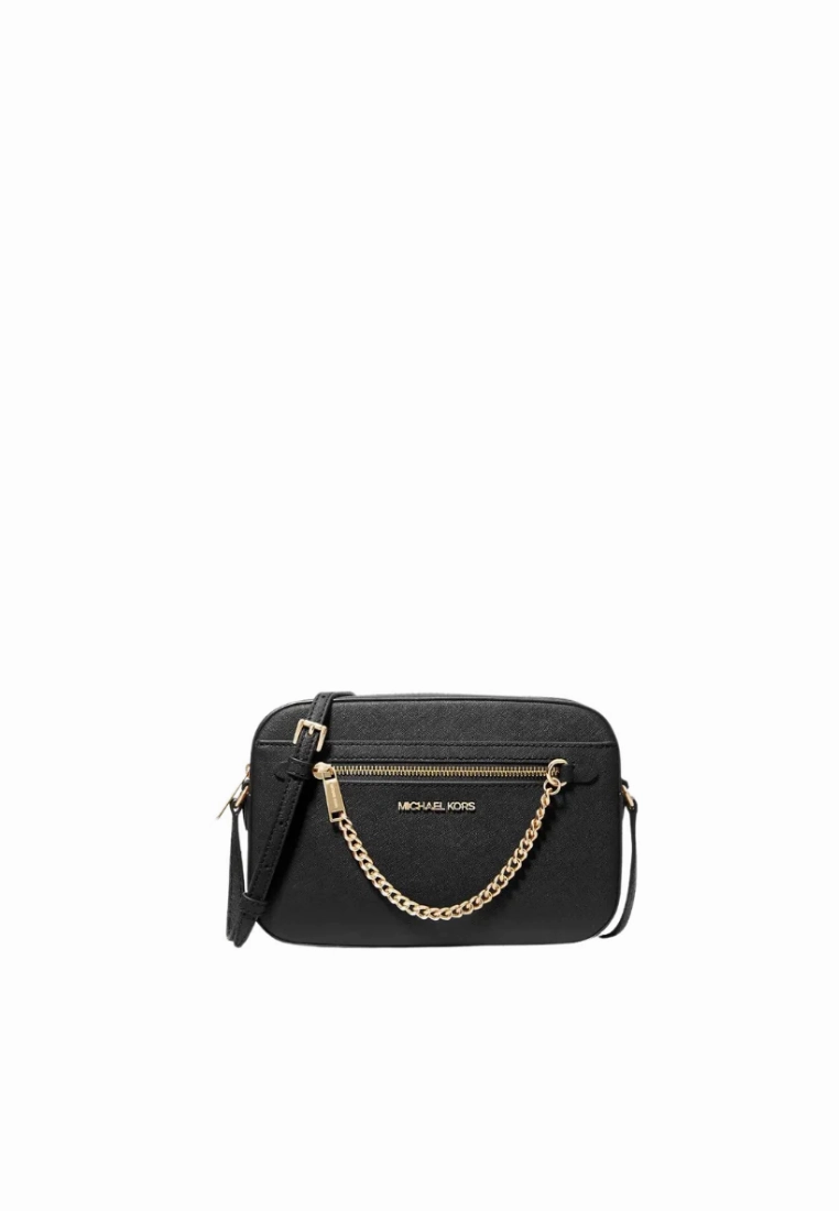 Michael Kors Large Jet Set EW Chain 35S1GTTC7L Crossbody Bag In Black