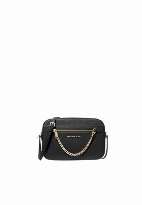 Michael Kors Large Jet Set EW Chain 35S1GTTC7L Crossbody Bag In Black