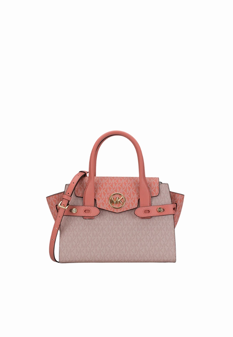 Michael Kors Medium Signature Carmen 35S2GNMS8V Satchel Bag In Sherbert Multi