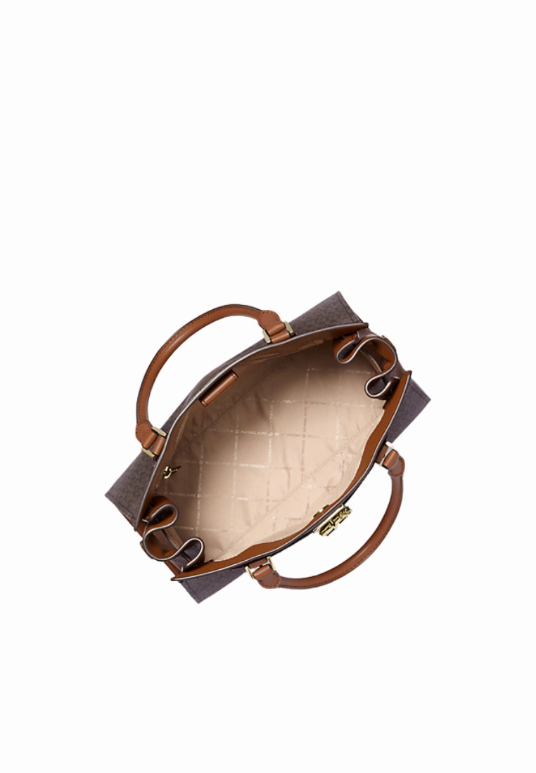 Michael Kors Medium Signature Hamilton 35F1GHMS2B Satchel Bag In Brown Acorn