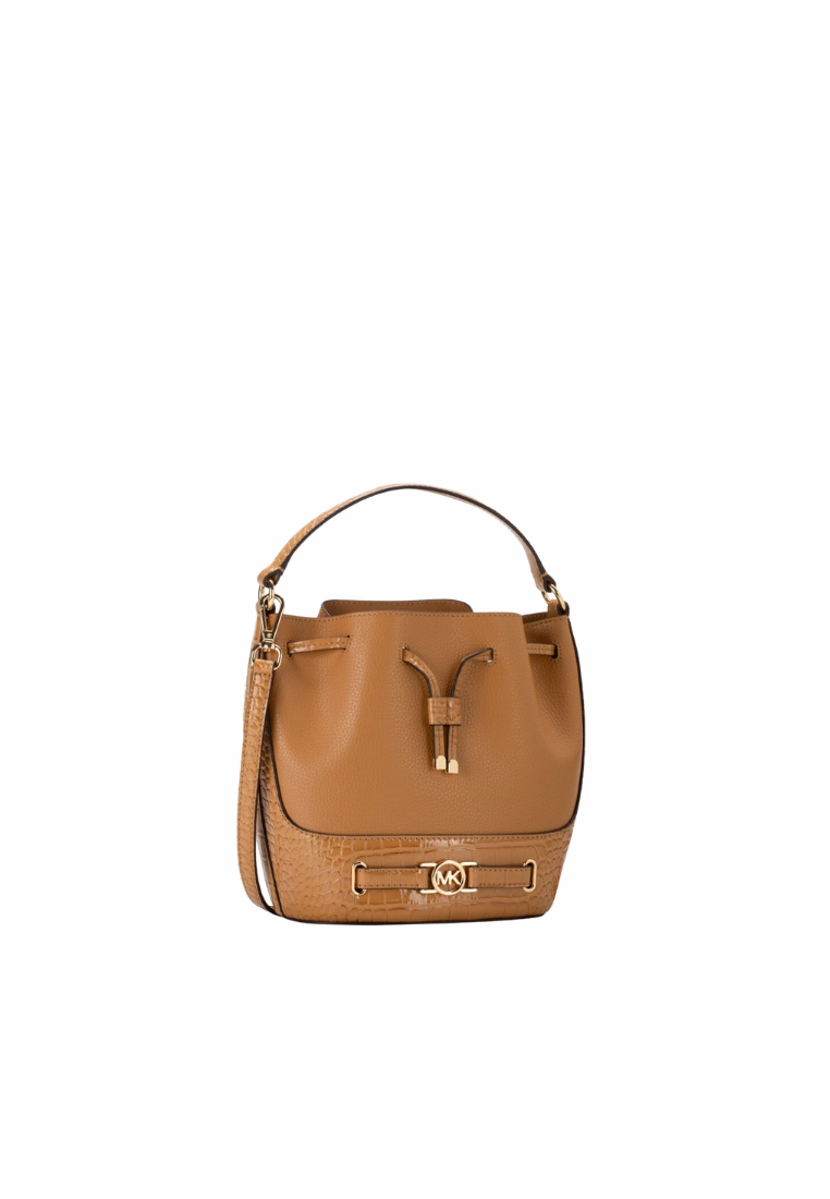 Michael Kors Reed Medium Leather Belted Bucket Bag In Deer 35F4G6RM2A