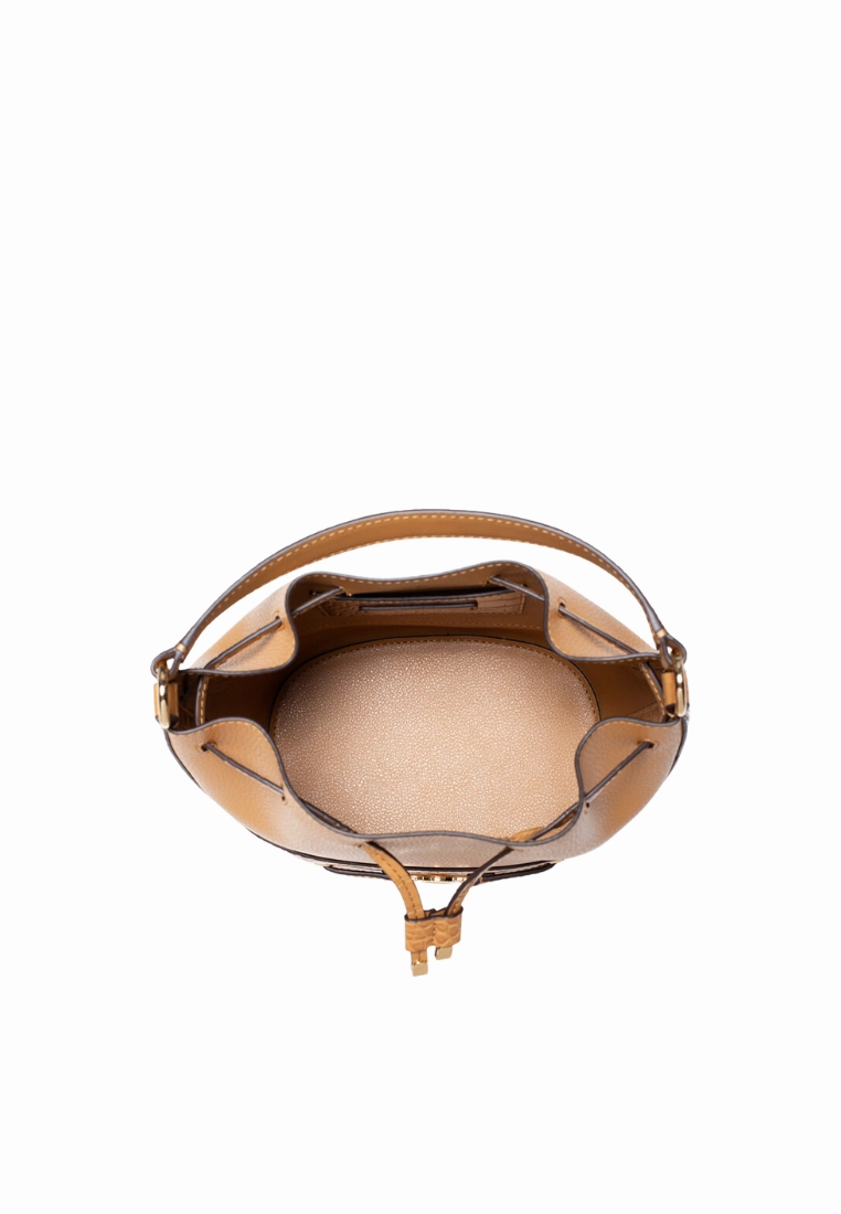 Michael Kors Reed Medium Leather Belted Bucket Bag In Deer 35F4G6RM2A
