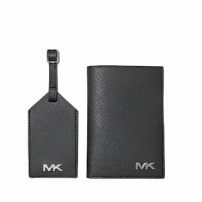 Michael Kors Saffiano Leather Passport Case and Luggage Tag Gift Set