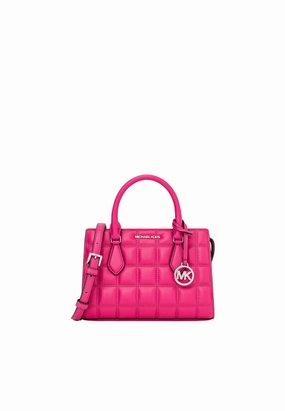 Michael Kors Sheila Quilted Leather Satchel Bag In Dragonfruit 35R5S6HS5V