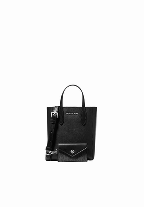 Michael Kors Vincent Extra Small Logo Crossbody Bag With Card Holder In Black Noir 35F4S2VC0T