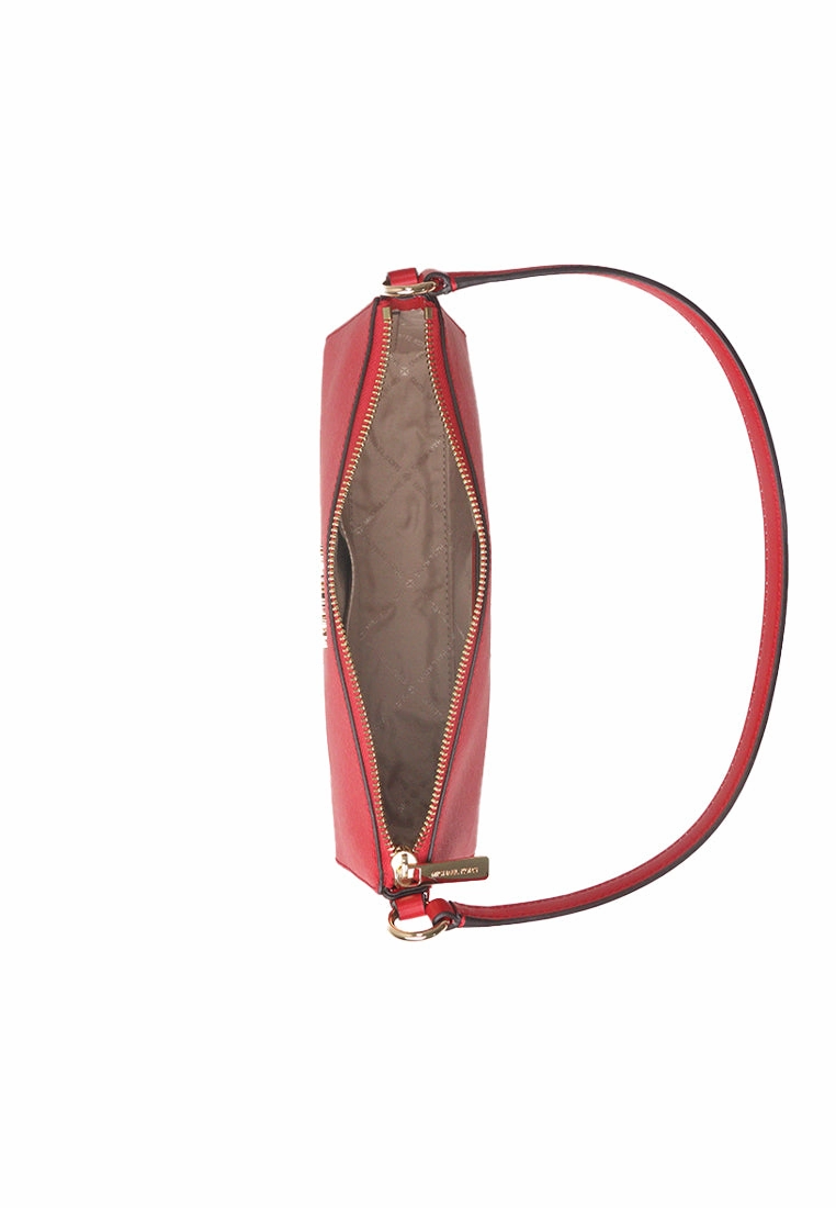 Michael Kors Vincent Pochette Shoulder Bag With Signature Logo Card Case In Bright Red 35F4G2VC6L