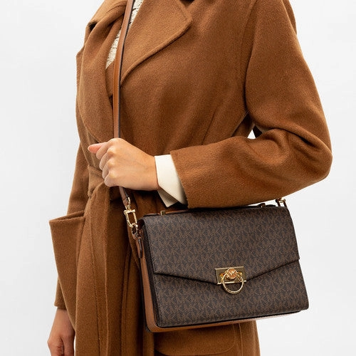 Michael Michael Kors Women's Hendrix Medium Messenger Bag - Brown/Acorn