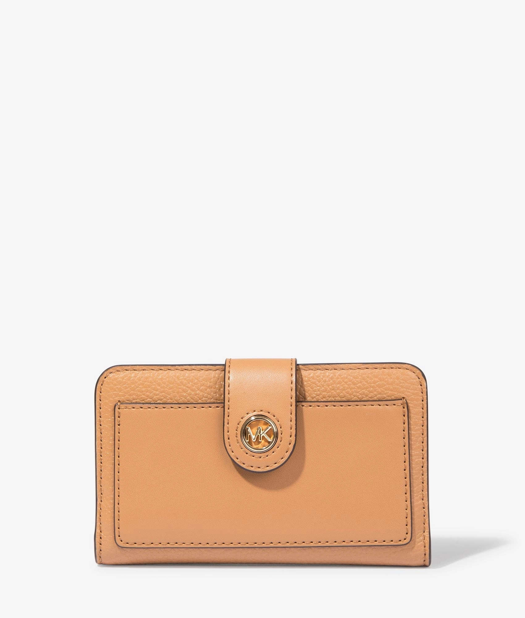 MK charm bifold wallet in pale peanut