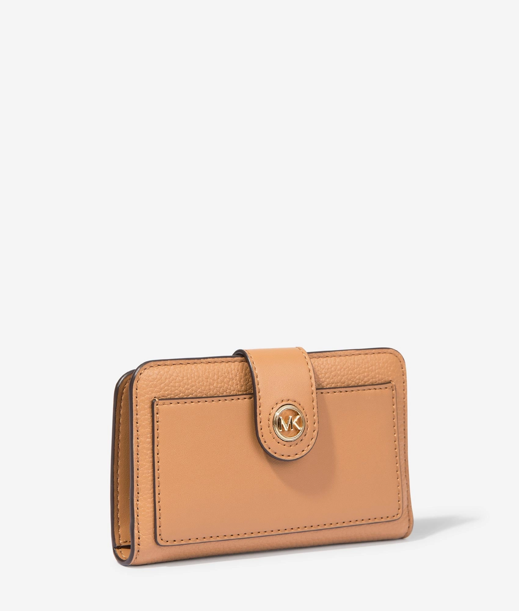 MK charm bifold wallet in pale peanut