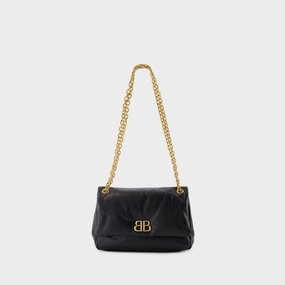 Monaco Mini Crossbody - Balenciaga - Leather - Black