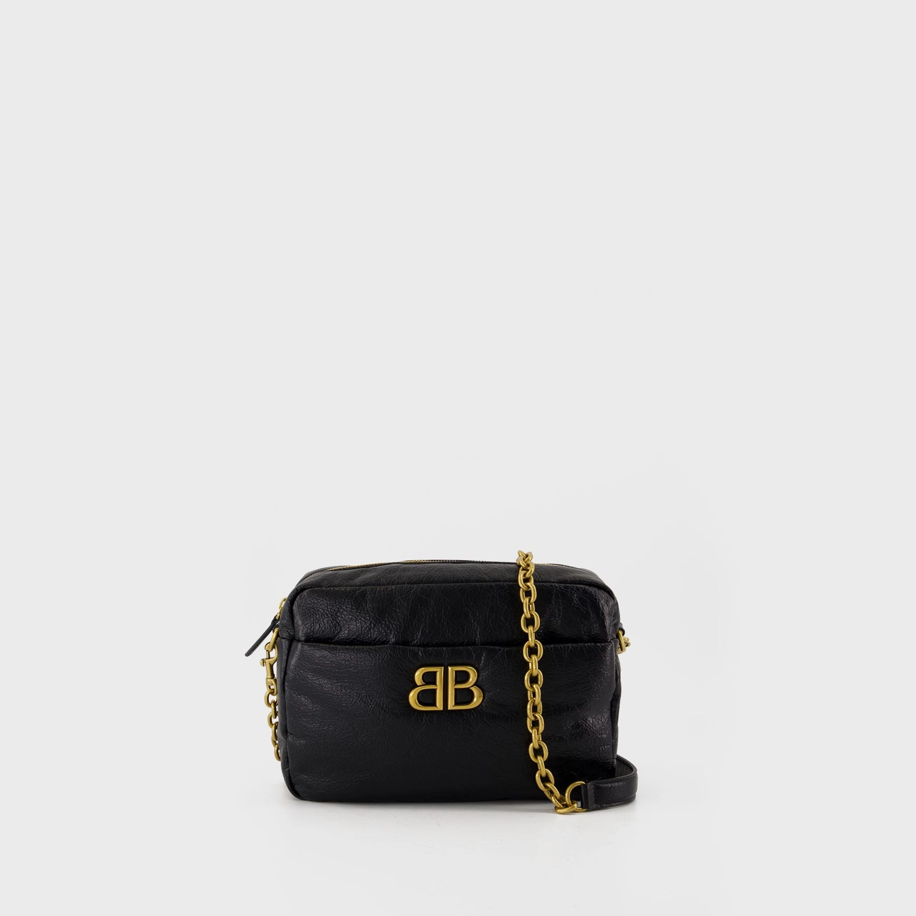 Monaco Small Shoulder Bag - Balenciaga - Leather - Black