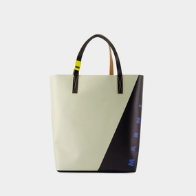 N/s Shopper Bag - Marni - Synthetic - White/Black