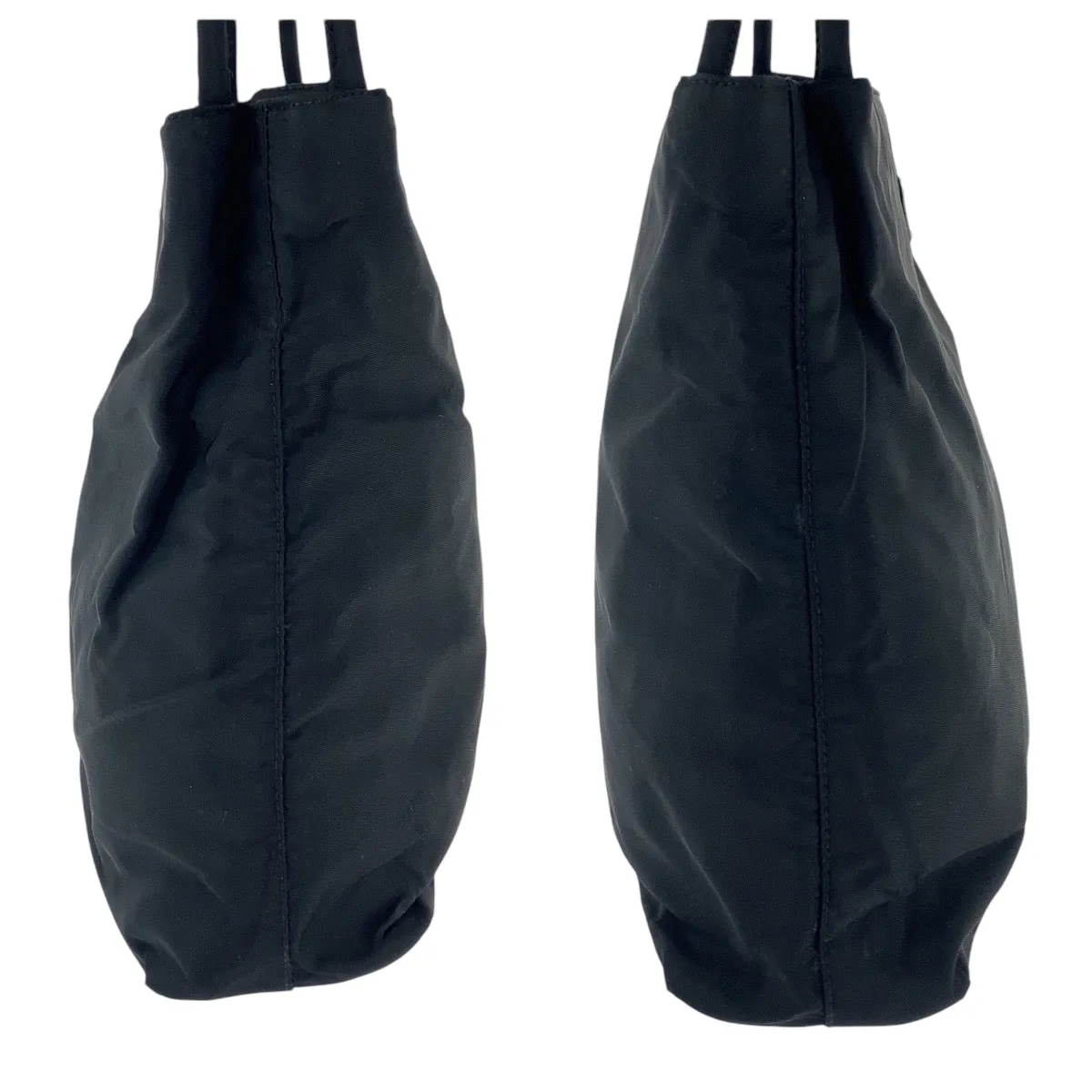 PRADA Shoulder Bag B6242 Nylon black Test Triangle With logo