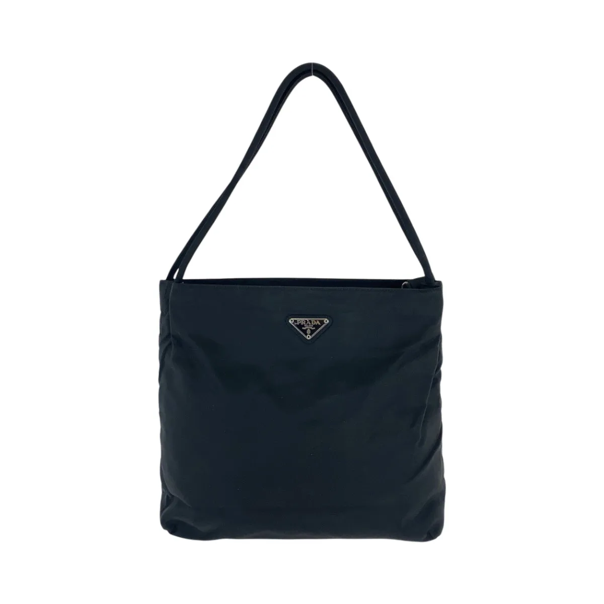 PRADA Shoulder Bag B6242 Nylon black Test Triangle With logo