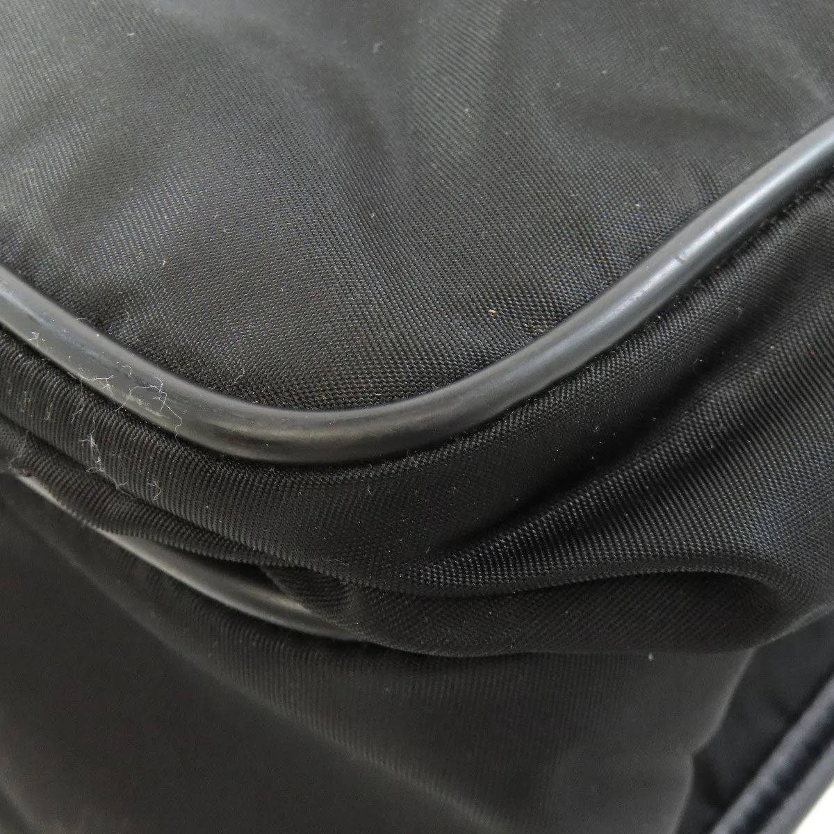 PRADA Shoulder Bag Nylon black logoMetal