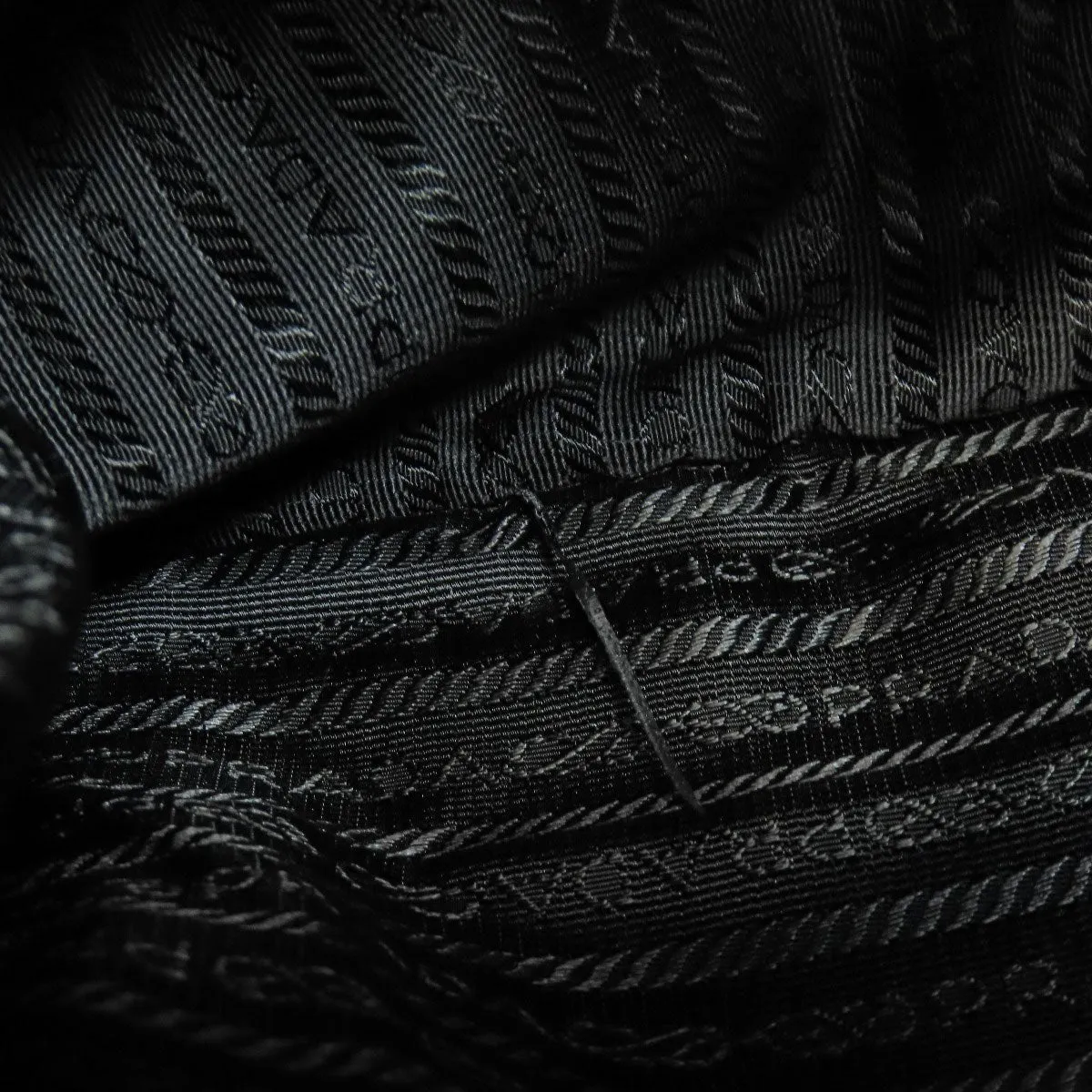PRADA Shoulder Bag Nylon black logoMetal
