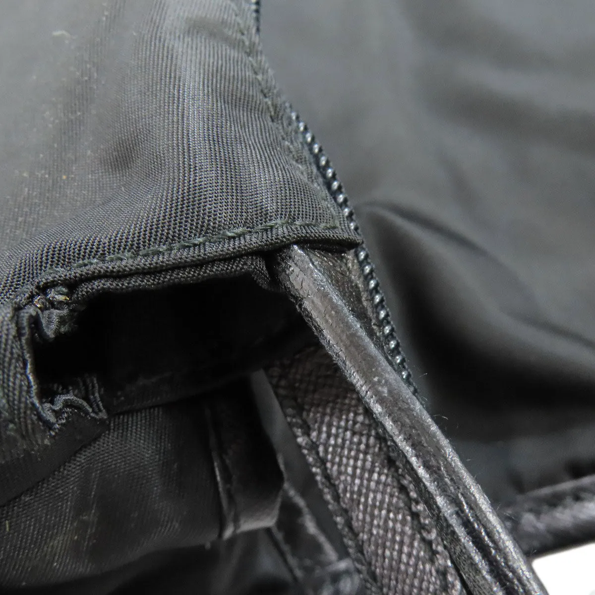 PRADA Shoulder Bag Nylon black logoMetal