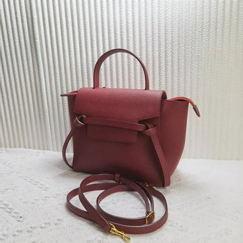 Preloved Celine Belt Bag Burgundy Leather Shoulder Bag 12476835