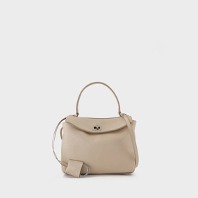 Rodeo Top Handle Mini Purse - Balenciaga - Leather - Almond