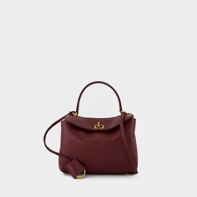 Rodeo Top Handle Mini Purse - Balenciaga - Leather - Burgundy