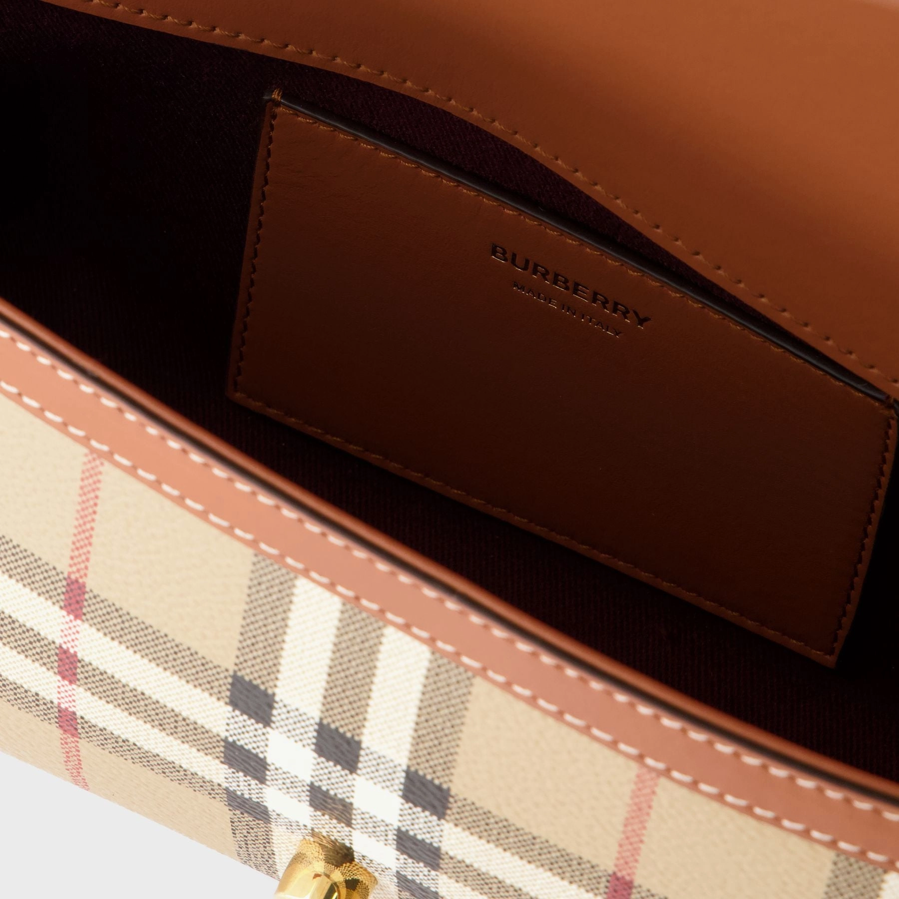 Sac  bandoulire - Burberry - Toile - Marron