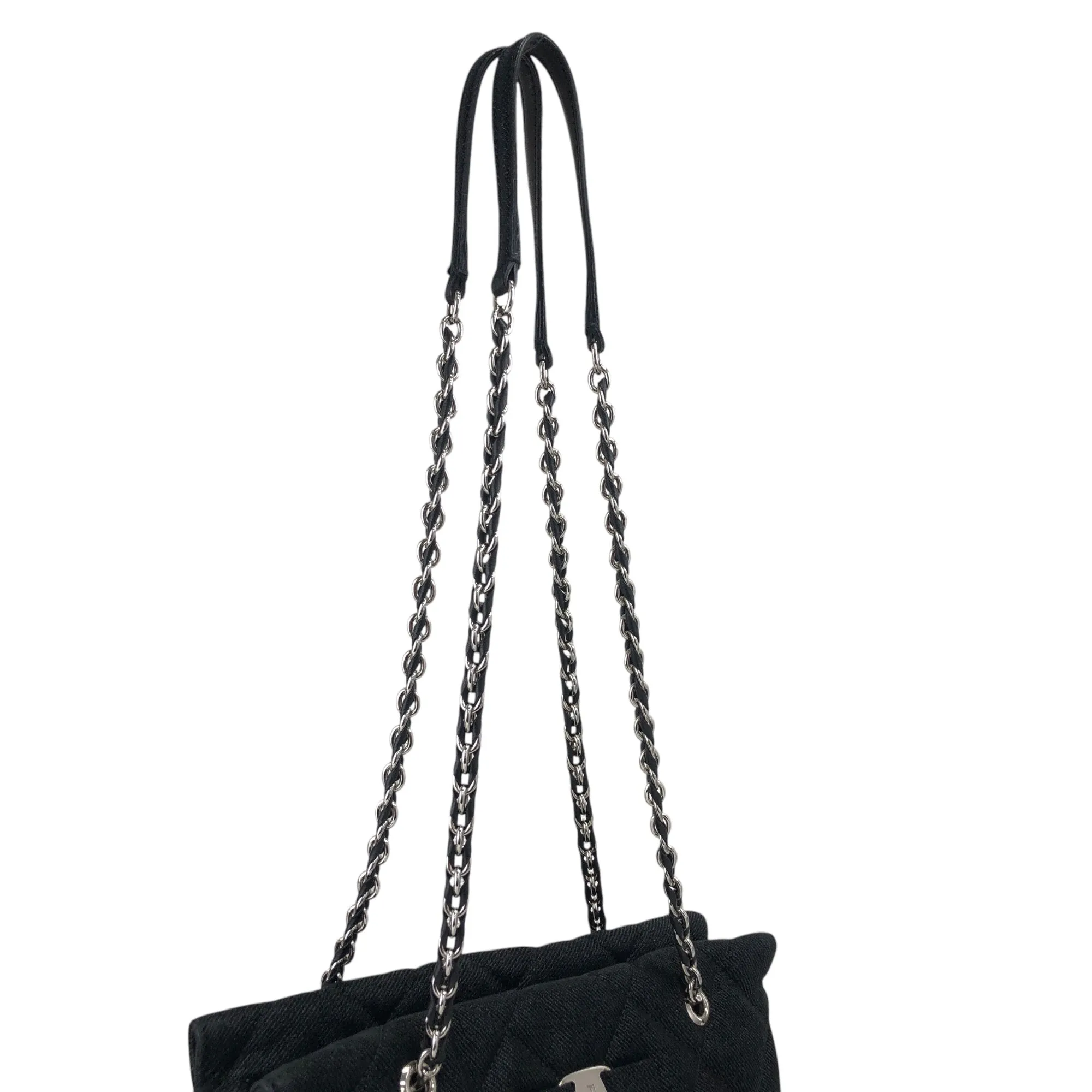 Salvatore Ferragamo Logo Chain Handbag Shoulder bag Black Vintage im33vh