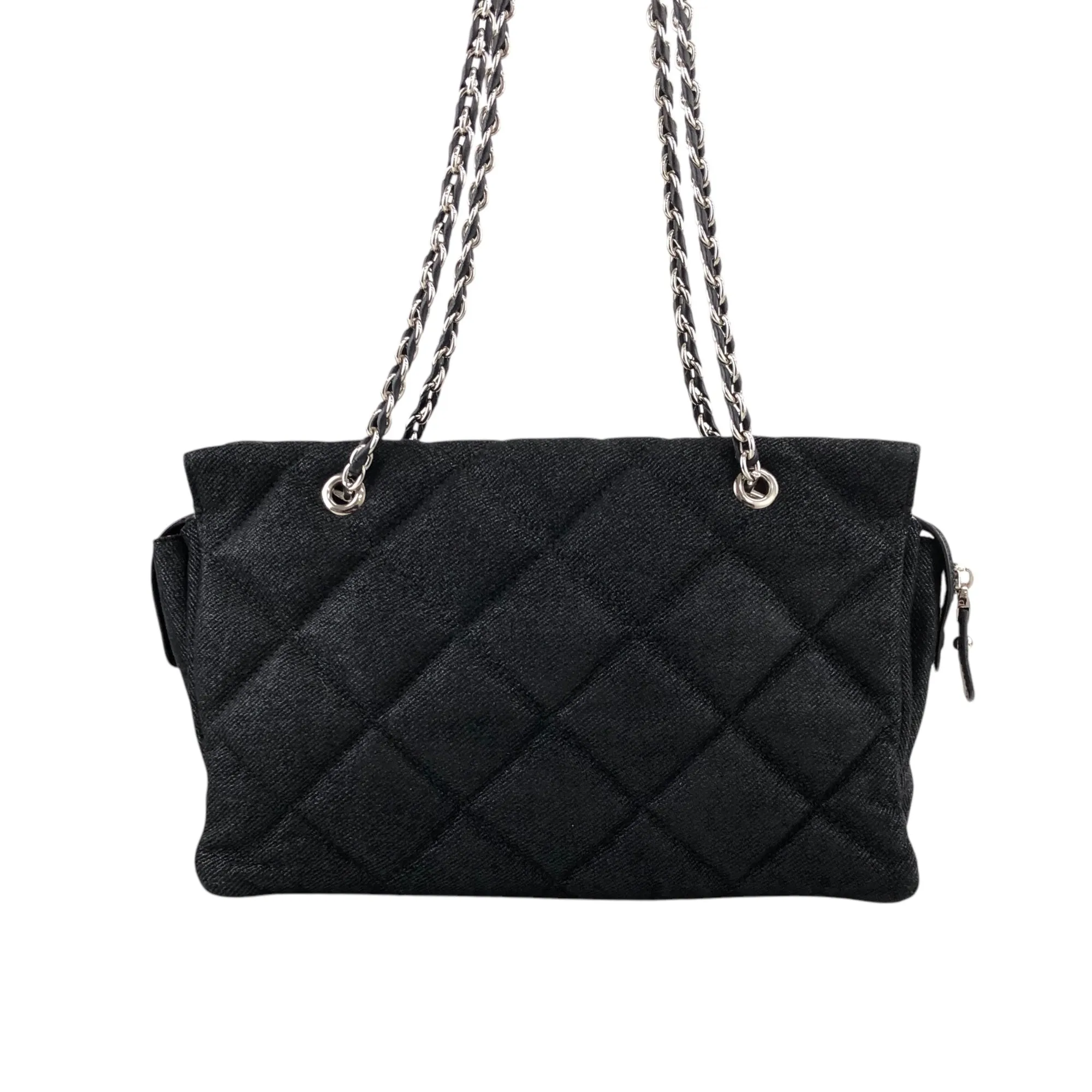 Salvatore Ferragamo Logo Chain Handbag Shoulder bag Black Vintage im33vh