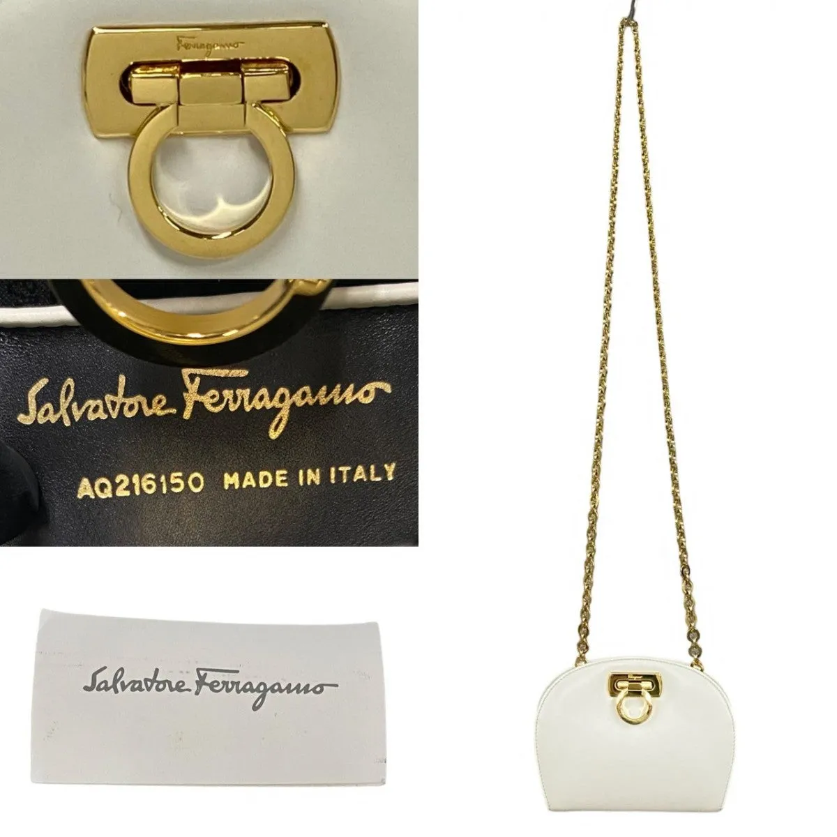 Salvatore Ferragamo Shoulder Bag leather white