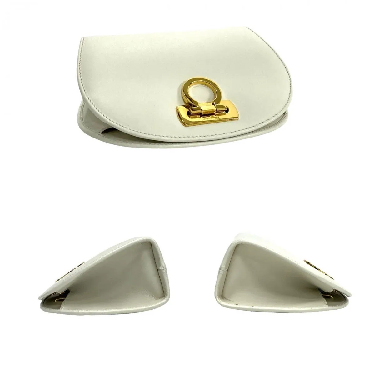 Salvatore Ferragamo Shoulder Bag leather white