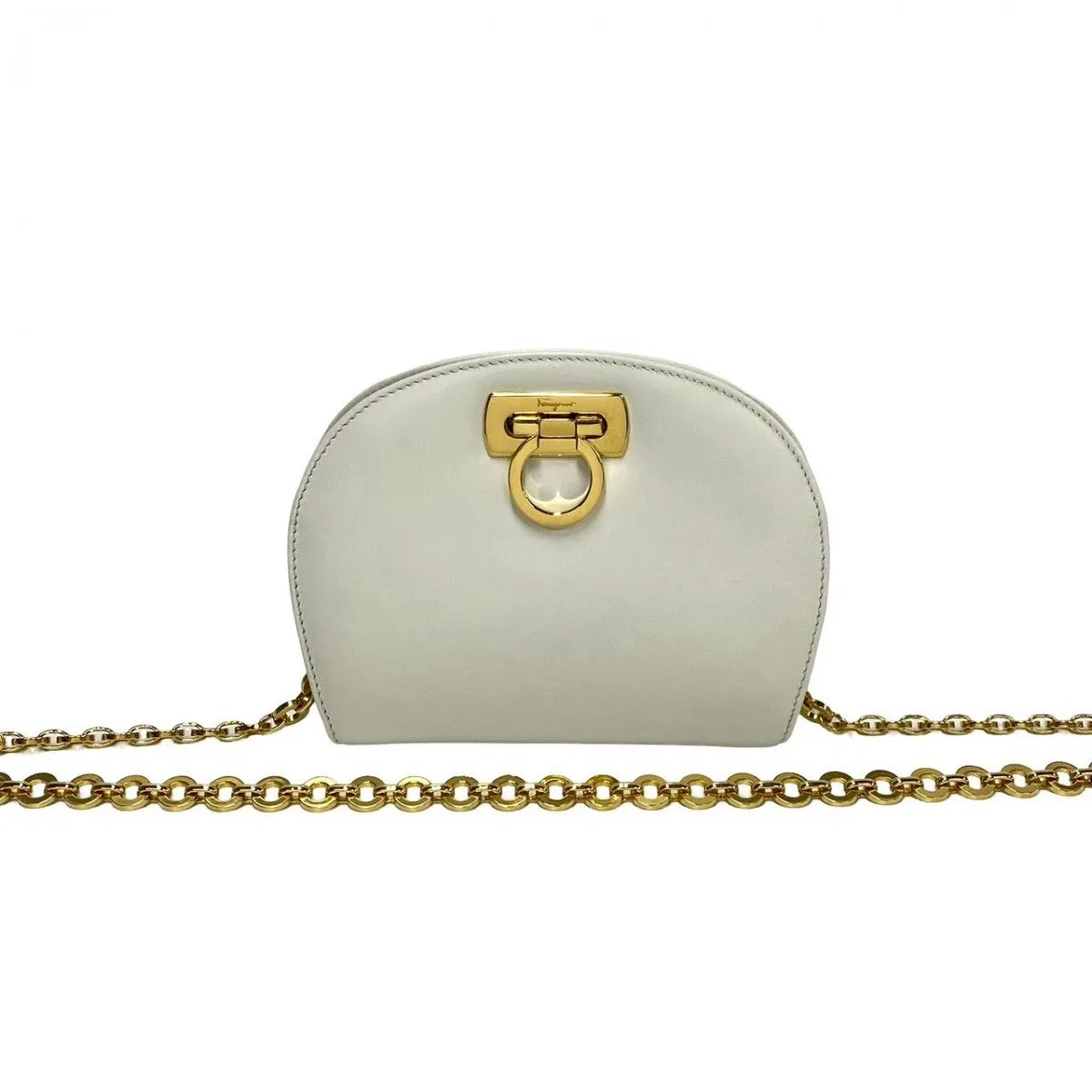Salvatore Ferragamo Shoulder Bag leather white