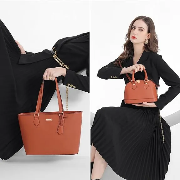 Set of 4 Women??s Fashion Handbags ?C Tote, Shoulder, Crossbody, and Wallet