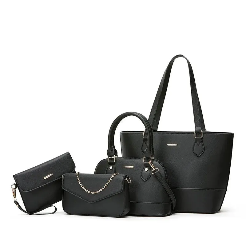 Set of 4 Women??s Fashion Handbags ?C Tote, Shoulder, Crossbody, and Wallet