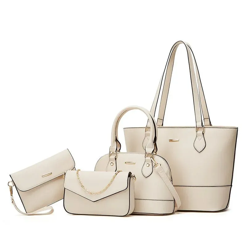 Set of 4 Women??s Fashion Handbags ?C Tote, Shoulder, Crossbody, and Wallet