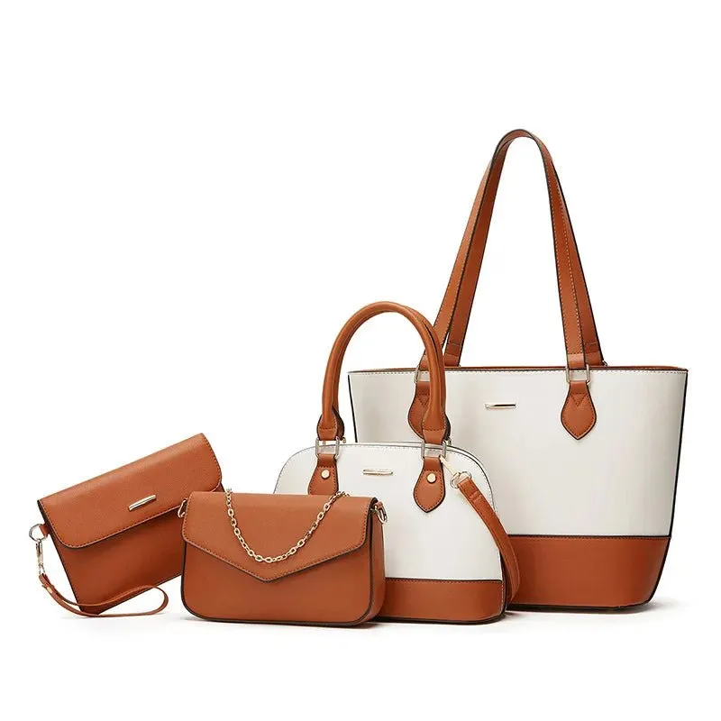 Set of 4 Women??s Fashion Handbags ?C Tote, Shoulder, Crossbody, and Wallet