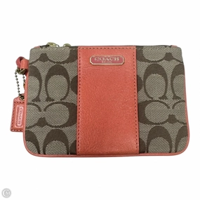 Signature Wristlet Designer By Coach, Size: Small