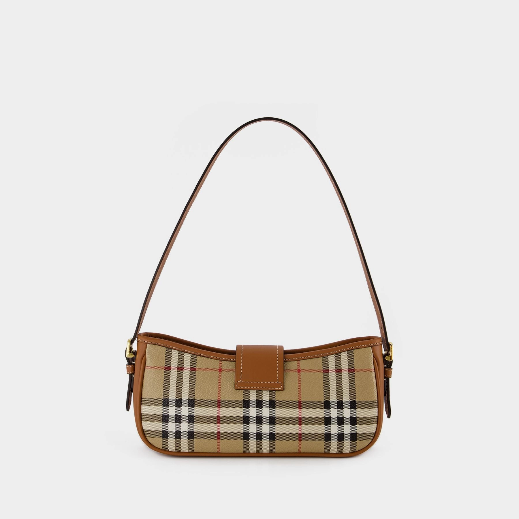 Sling Hobo Bag - Burberry - Leather - Beige