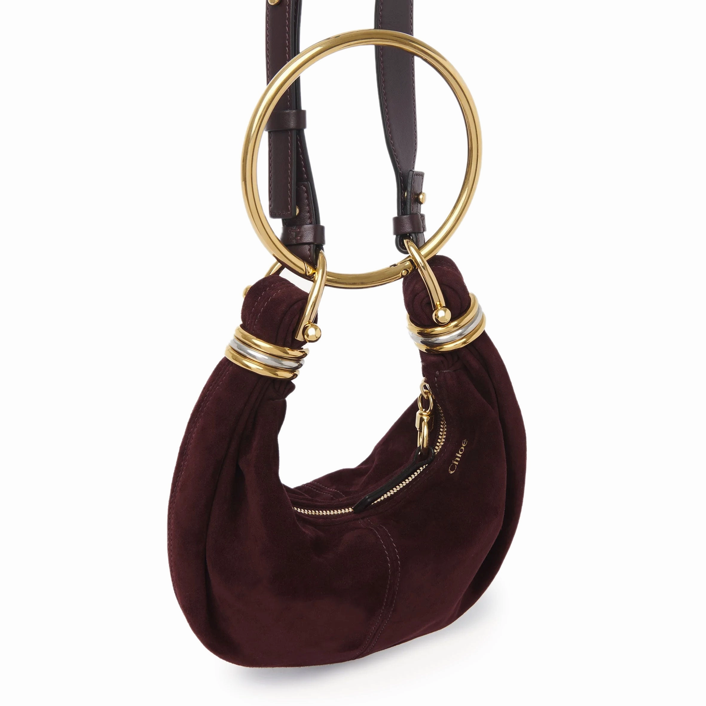Small Bracelet Bag Suede, Violine