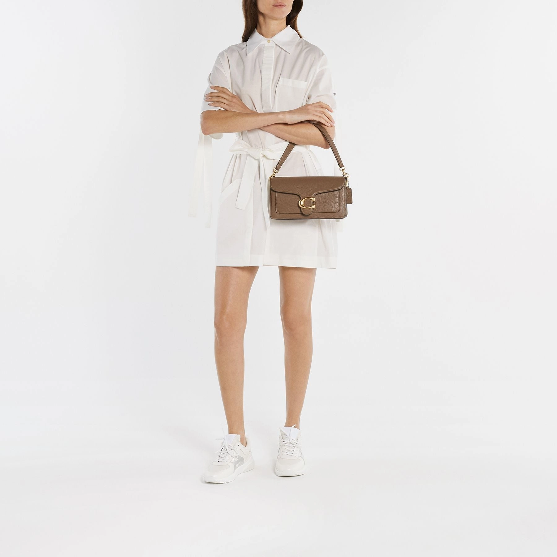 Tabby 26 Shoulder Bag - Coach - Leather - Dark Stone