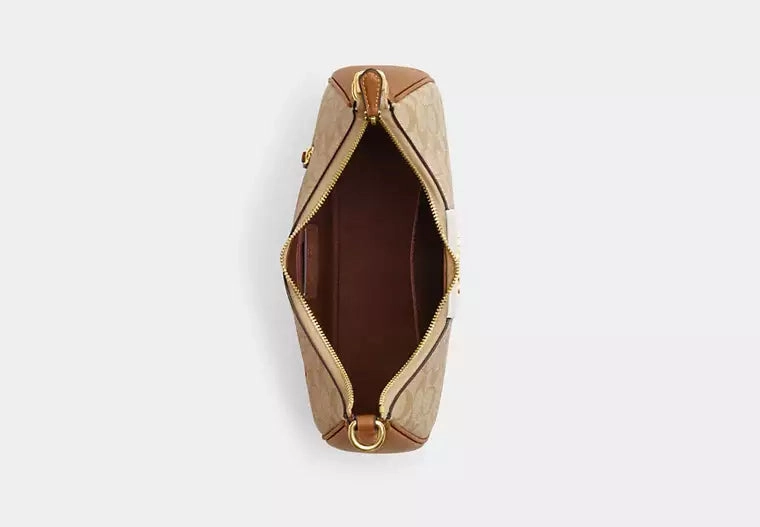 Teri Hobo Bag In Signature Canvas With Stripe