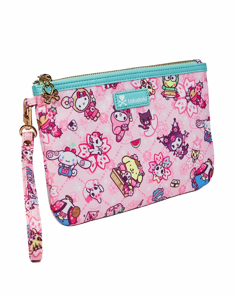 tokidoki x Hello Kitty and Friends Sakura Festival Zip Pouch Wristlet