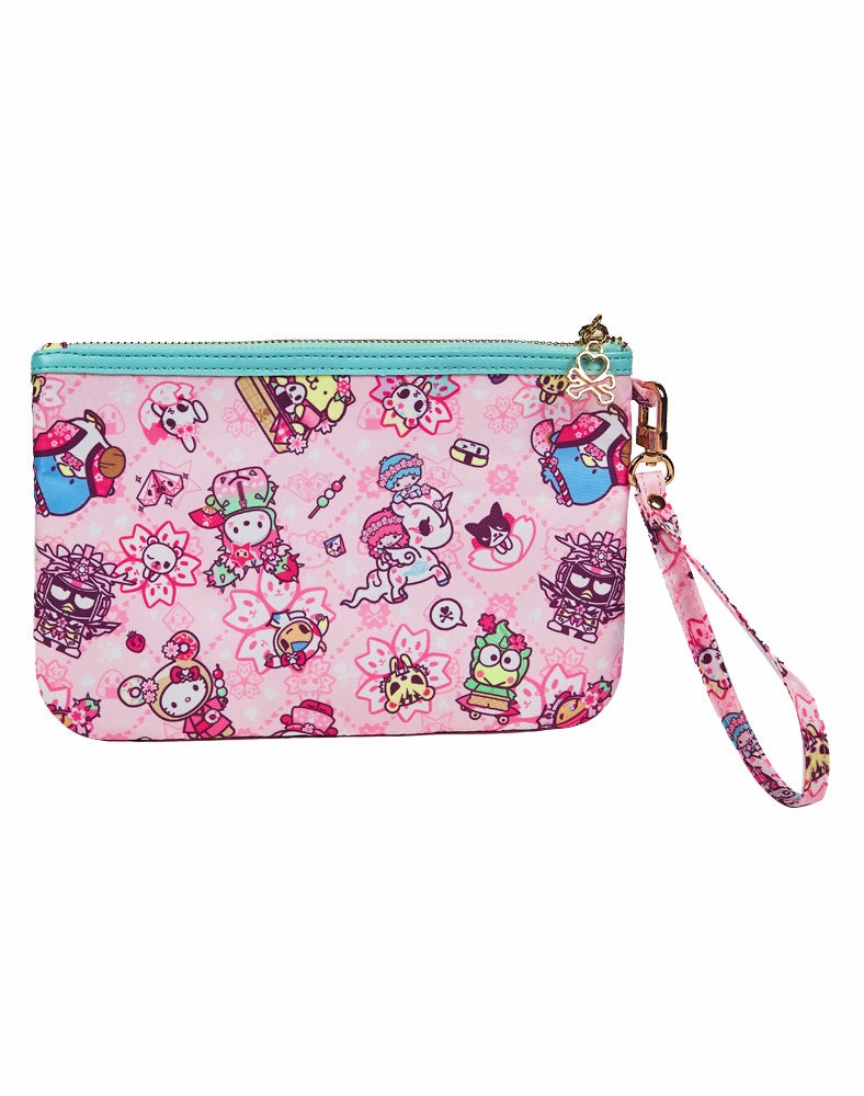 tokidoki x Hello Kitty and Friends Sakura Festival Zip Pouch Wristlet