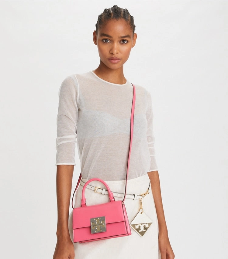 Tory Burch Bon Bon Spazzolato Mini Top-Handle Bag