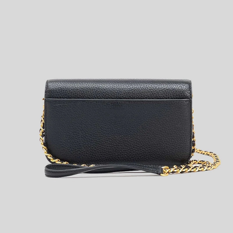Tory Burch Britten Chain Wallet With Wristlet Black