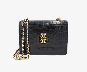 Tory Burch C Britten Croc Medium Adjustable Shoulder Bag (Medium)