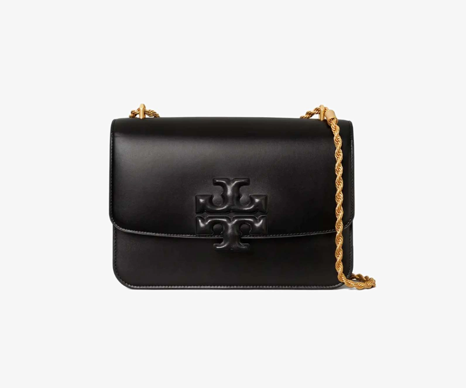 Tory Burch C Eleanor Convertible Shoulder Bag (Black) Large