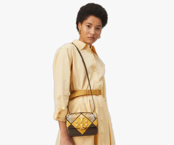 Tory Burch C Eleanor Exotic Diamond Quilt (Small)