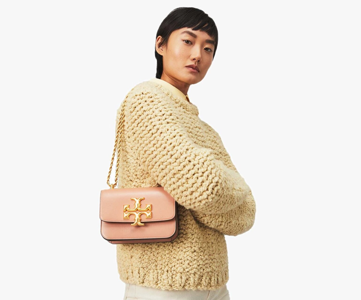 Tory Burch C Eleanor Textured Small (Meadow sweet)