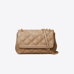 Tory Burch C Fleming Basket Weave Shoulder Bag