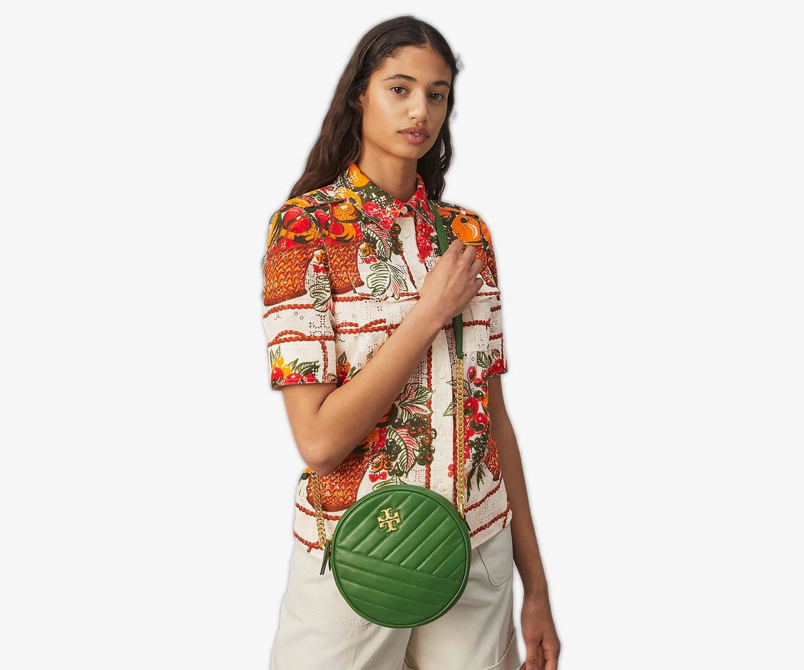 Tory Burch C Kira Chevron Circle Bag